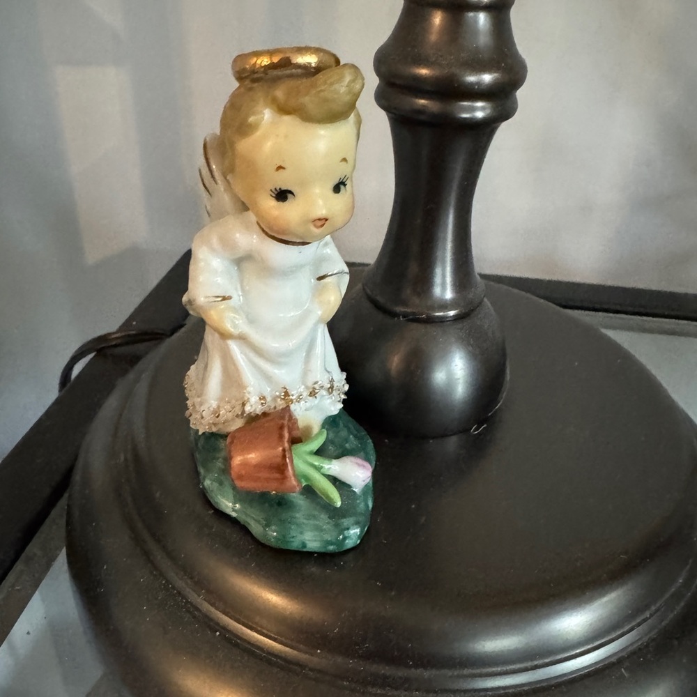 Vintage Ceramic Angel Statue Flower Potted Plant Gardener Mother’s Day May